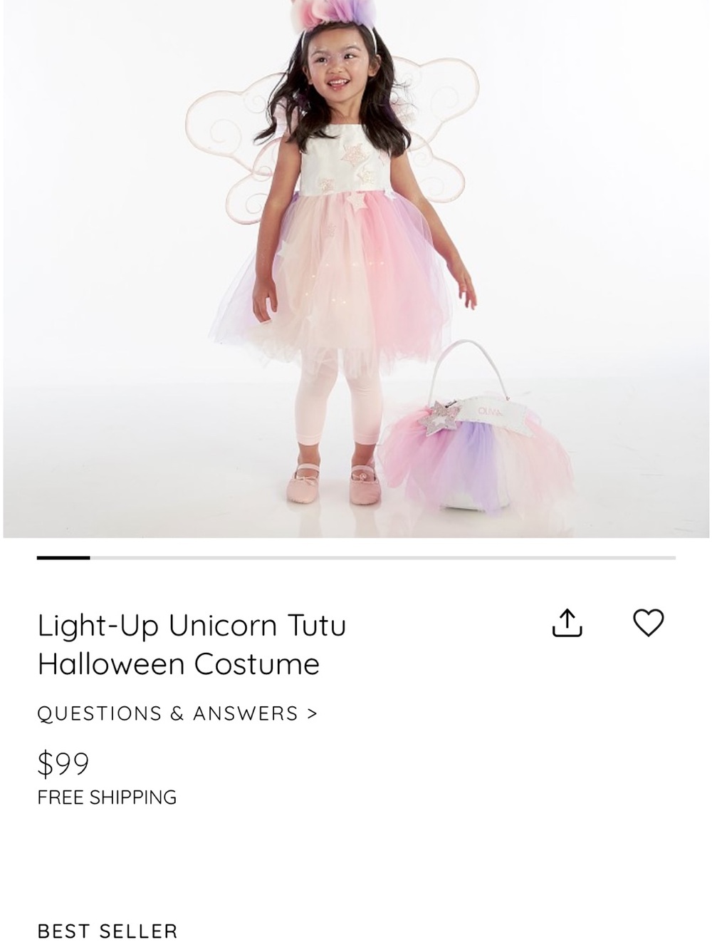 PBK Light-Up Unicorn Costume